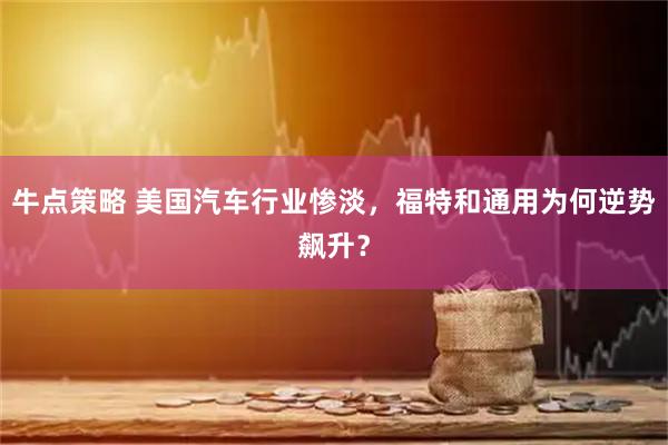 牛点策略 美国汽车行业惨淡,福特和通用为何逆势飙升?